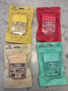 Paul Frank Hand Sanitizer Spray Set - Yellow, Red, Peach, Teal